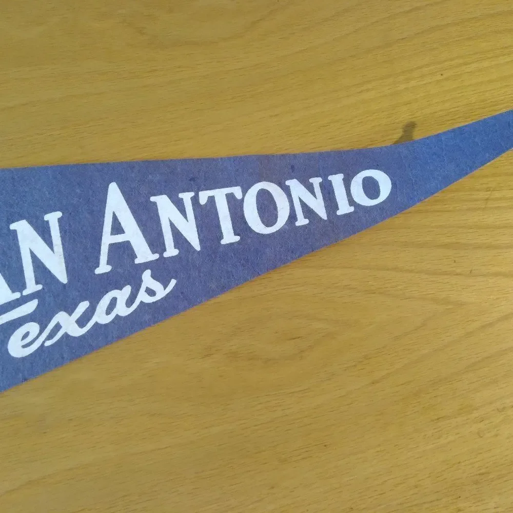 Vintage 60s San Antonio Texas The Alamo Pennant Flag